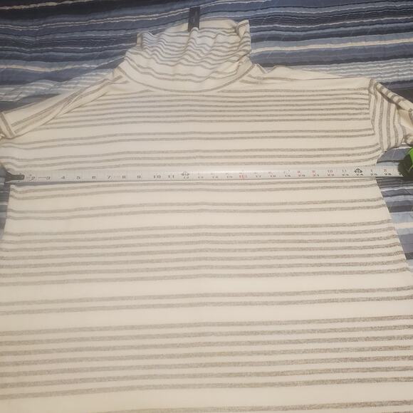 New Market and Spruce Stitch Fix Size 2X Striped Cowl Neck Knit Top Soft Stretch - Picture 7 of 8